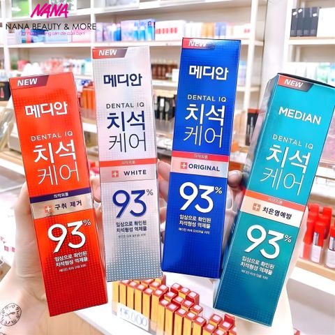 Kem Đánh Răng MEDIAN 120g - Dental IQ Tartar Protection, Làm Trắng Răng, Chăm Sóc Răng Miệng Chất Lượng Hàn Quốc