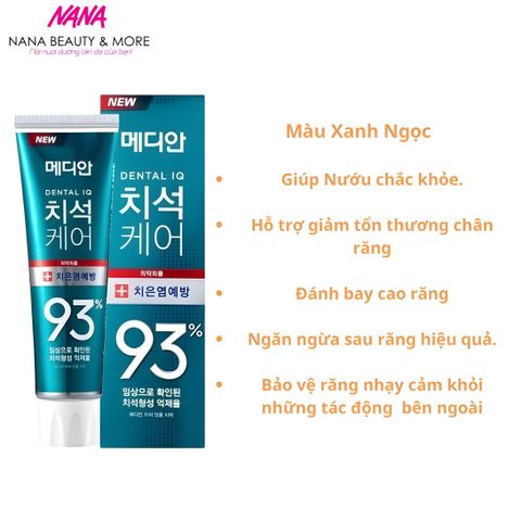 Kem Đánh Răng MEDIAN 120g - Dental IQ Tartar Protection, Làm Trắng Răng, Chăm Sóc Răng Miệng Chất Lượng Hàn Quốc