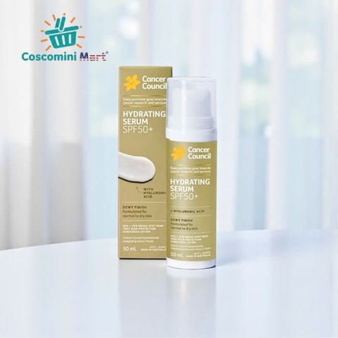 Serum Chống Nắng Dưỡng Ẩm Cancer Council Face Day Wear SPF50+ - Serum 50ml, Dưỡng Ẩm, Bảo Vệ Da, Phù Hợp Mọi Loại Da