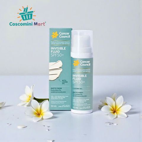 Kem Chống Nắng Cancer Council Face Day Wear Fluid Matte SPF50+ 50ml - Chống Nắng Hiệu Quả, Kiểm Soát Bóng Nhờn, Phù Hợp Da Nhạy Cảm