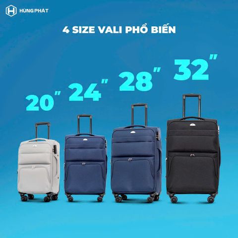Vali vải cao cấp Hùng Phát 026 - Thiết kế thanh lịch, nhiều ngăn tiện dụng, khóa số bảo mật, bền đẹp cho công sở và du lịch - Nhiều kích thước và màu sắc