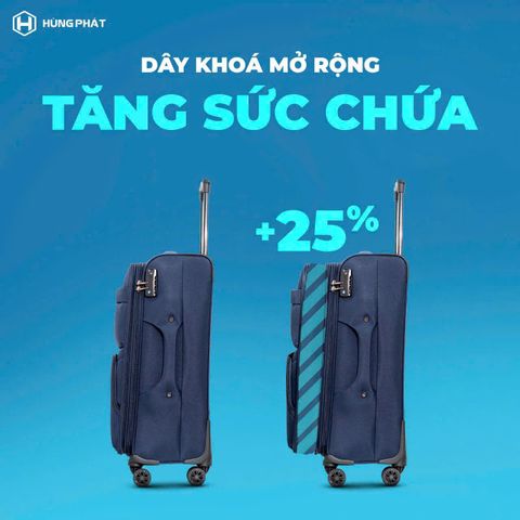 Vali vải cao cấp Hùng Phát 026 - Thiết kế thanh lịch, nhiều ngăn tiện dụng, khóa số bảo mật, bền đẹp cho công sở và du lịch - Nhiều kích thước và màu sắc