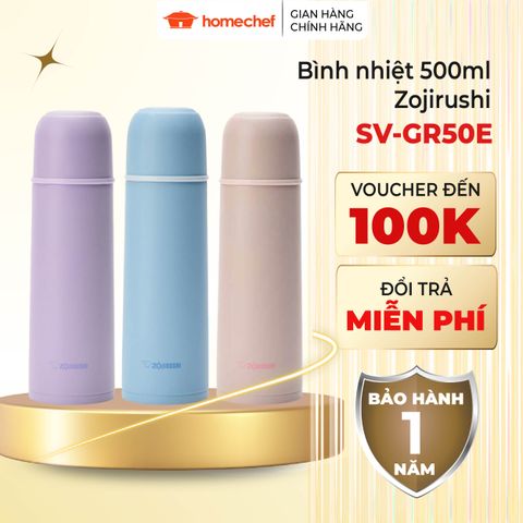 Bình Giữ Nhiệt Zojirushi SV-GR50E 500ml - Giữ Nóng Lạnh 24h, Chất Liệu Thép Không Gỉ, Hàng Chính Hãng Nhật Bản