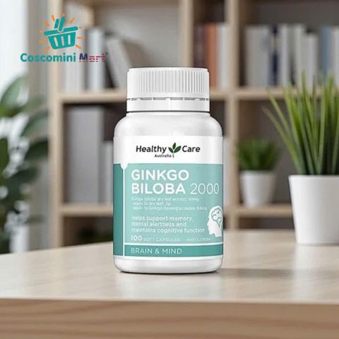 Thuốc Viên Healthy Care Ginkgo Biloba 2000mg - 100 Viên Tăng Cường Tuần Hoàn Máu, Cải Thiện Trí Nhớ, Tinh Thần Minh Mẫn