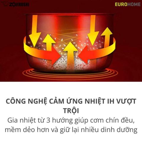 Nồi Cơm Điện Zojirushi Cao Tần NL-EAQ - Nấu Cơm Ngon, Giữ Ấm, Công Nghệ IH, Thiết Kế Sang Trọng, Bảo Hành 3 Năm Nhật Bản