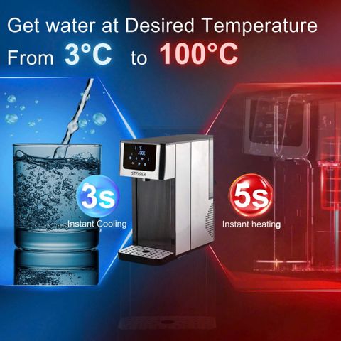Bình Thủy Điện Nóng Lạnh Steiger STG-888 - Công Nghệ Đun Nóng Tức Thì, 8 Nhiệt Độ, An Toàn Cho Trẻ Em, Tốc Độ 2200W