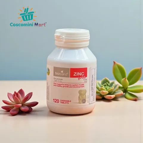 Viên Nhai Bổ Sung Kẽm Bio Island 120 Viên - Thực Phẩm Bổ Sung Kẽm Dành Cho Trẻ Em Giúp Phát Triển Khỏe Mạnh, Tăng Cường Miễn Dịch