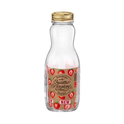 Chai Thủy Tinh Quattro Juice 1L Bormioli Rocco - Nắp Vặn Kín Chất Lượng Cao, Chai Đựng Nước Ép & Sữa Hạt Từ Ý