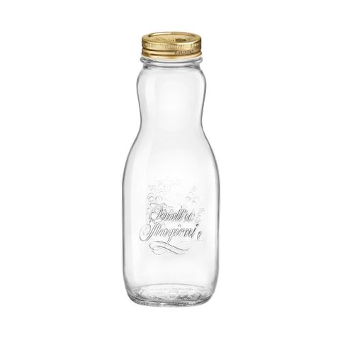 Chai Thủy Tinh Quattro Juice 1L Bormioli Rocco - Nắp Vặn Kín Chất Lượng Cao, Chai Đựng Nước Ép & Sữa Hạt Từ Ý