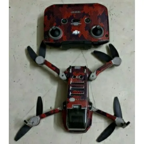 Tem Dán Skin Mavic Mini 2 - Camo Đỏ Đen 3D Chống Nước Bền Bỉ, Phụ Kiện Máy Bay Điều Khiển từ Xa - Bảo Hành Trọn Đời