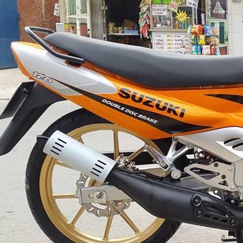 Tem Dán 3 Lớp Cao Cấp Suzuki Satria 2000 Cam Đen - Chống Nước, Bảo Hành Trọn Đời, Họa Tiết Sáng Bóng, Dễ Dán