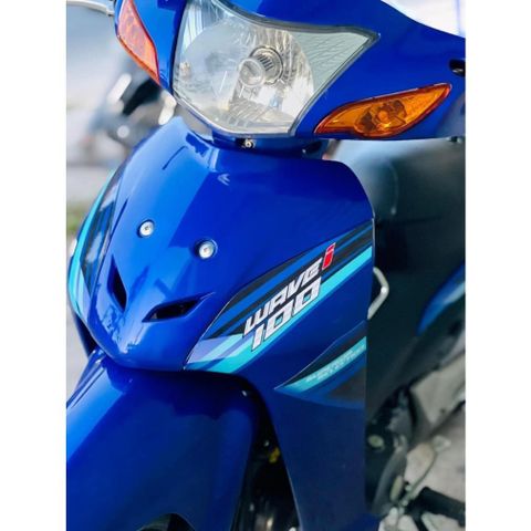 Tem Dán 3 Lớp Cao Cấp Wave 100 Đen Xanh - Decal Bóng Bền Màu Trang Trí Ô Tô, Xe Máy, Chống Nước, Bảo Hành Trọn Đời