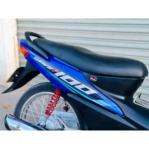 Tem Dán 3 Lớp Cao Cấp Wave 100 Đen Xanh - Decal Bóng Bền Màu Trang Trí Ô Tô, Xe Máy, Chống Nước, Bảo Hành Trọn Đời