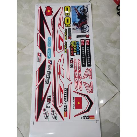 Tem Dán Trang Trí Xe Winner V1 Đỏ - Decal Cao Cấp Chống Nước, Bảo Hành Trọn Đời, Họa Tiết Đặc Sắc, Phong Cách GTR