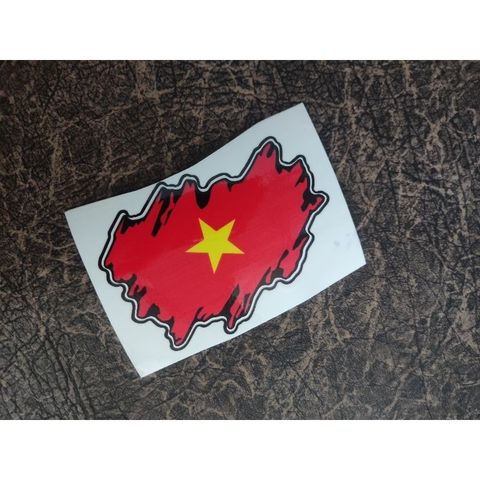 Decal Tem Sticker Lá Cờ Việt Nam - Tem Dán 3 Lớp Cao Cấp, Chống Nước, Bền Màu, Trang Trí Độc Đáo, Quà Tặng Ý Nghĩa
