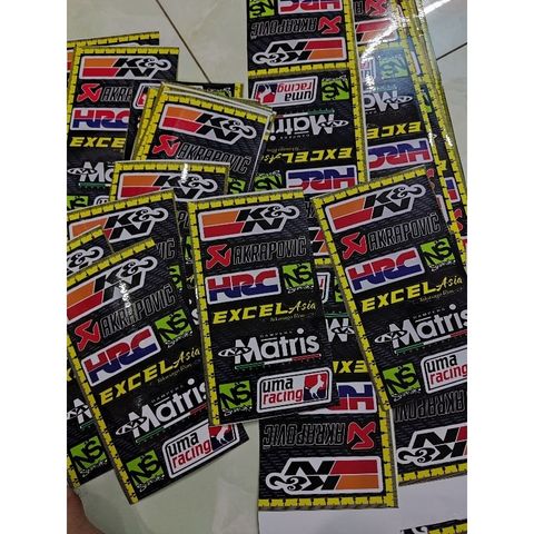 Tem Dán Logo Mini HRC MATRIS UMARACING - Decal 3 Lớp Chống Nước Bền, Trang Trí Ô Tô, Xe Máy, Xe Đạp