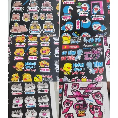 Sticker Decal Gấu Dâu - Tem Dán Vui Nhộn Chống Nước Chất Liệu Cao Cấp 20x30cm - Trang Trí Sáng Bóng