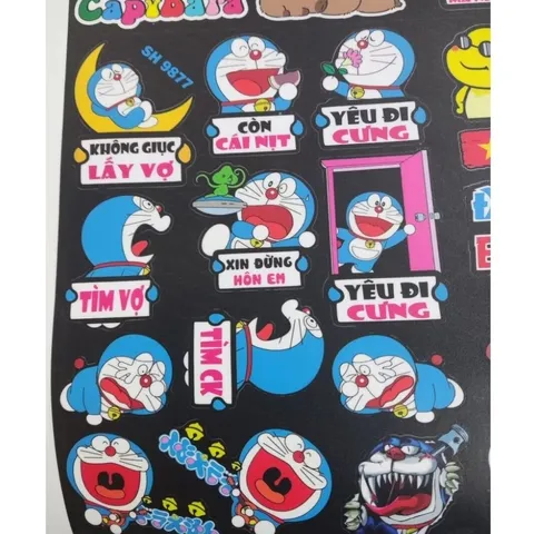 Sticker Decal Gấu Dâu - Tem Dán Vui Nhộn Chống Nước Chất Liệu Cao Cấp 20x30cm - Trang Trí Sáng Bóng