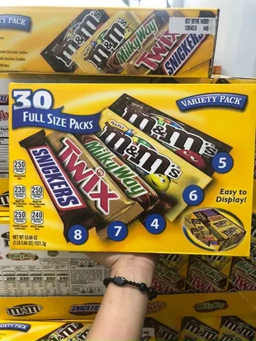 Gói Socola Tổng Hợp M&M Mars 30 Thanh 1.52kg - Hỗn Hợp 6 Vị Ngọt Ngào Thích Hợp Cho Dịp Lễ Hội
