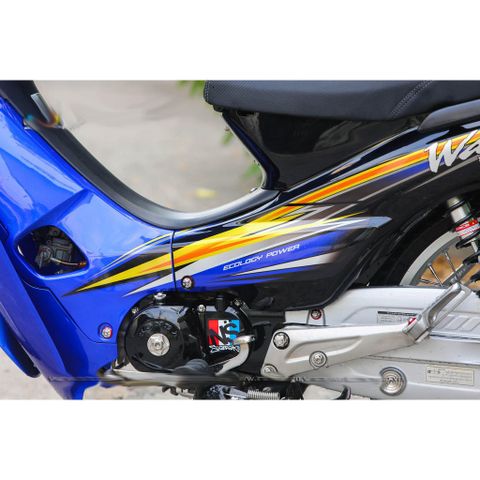 Tem Dán 3 Lớp Wave Nhỏ Xanh Dương Đen Sọc Vàng - Chất Liệu Nhựa Cao Cấp, Chống Nước Siêu Bền, Bảo Hành Trọn Đời Không Bay Màu