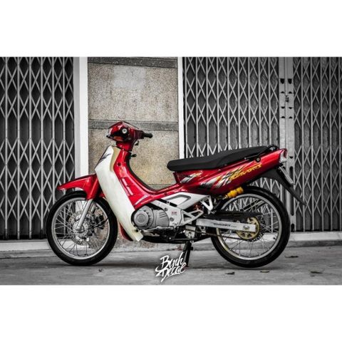 Tem dán Xì Po 3 lớp cao cấp chống nước - Trang trí xe đỏ trắng Sport, thiết kế sắc nét, bảo hành trọn đời không phai màu MD00244