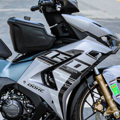 Tem Dán RS150R Xe Winner X V3 Màu Bạc Xanh Đen - Decal Cao Cấp Bền Màu, Chống Nhiệt, 3 Lớp Bảo Hành Trọn Đời