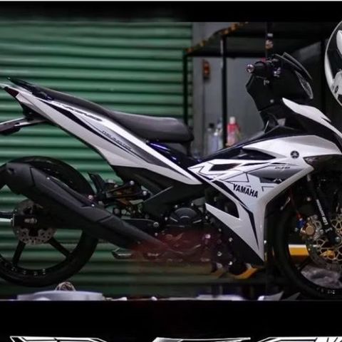 Tem Dán Exciter 150 Mx Mới Phối Trắng Đen - Decal 3 Lớp Chống Nước, Bảo Hành Trọn Đời, Trang Trí Xe Bền Bỉ