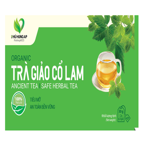 Trà Giảo Cổ Lam AP Phú Hưng - Hỗ Trợ Huyết Áp, Giảm Mỡ Máu & Phòng Ngừa Bệnh Tim Mạch - Thảo Mộc Tự Nhiên 75g