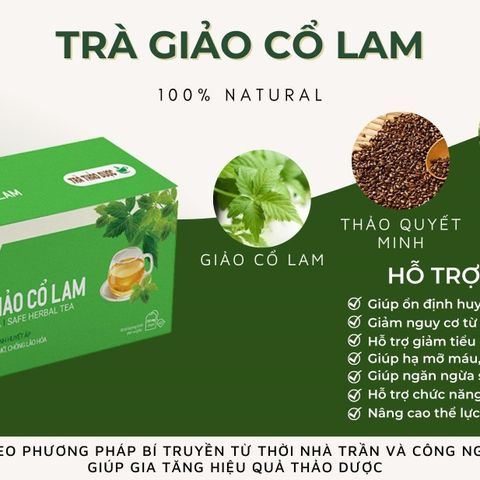 Trà Giảo Cổ Lam AP Phú Hưng - Hỗ Trợ Huyết Áp, Giảm Mỡ Máu & Phòng Ngừa Bệnh Tim Mạch - Thảo Mộc Tự Nhiên 75g