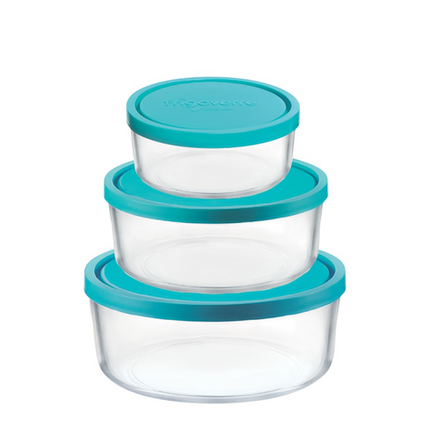 Hộp Thủy Tinh Tròn Bormioli Frigoverre 300ml, 650ml, 1.25L - Lưu Trữ Thực Phẩm An Toàn, Đẹp Mắt, Không Chứa BPA, Dùng Trong Tủ Lạnh và Lò Vi Sóng