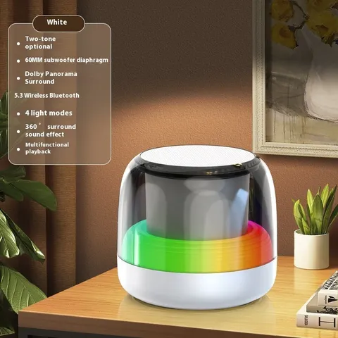 Loa Mini Bluetooth 5.3 Không Dây RGB Di Động - Âm Thanh HD, Đèn LED, Thiết Kế Nhỏ Gọn, Phù Hợp Dã Ngoại và Tiệc Tùng