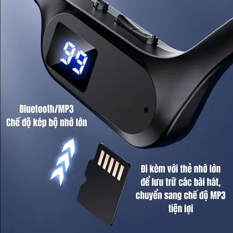 Tai Nghe Bluetooth V5.2 Không Dây Thể Thao - Âm Thanh Ấn Tượng, Thời Gian Sử Dụng 5 Giờ, Khả Năng Chống Thấm Nước, Thiết Kế Siêu Nhẹ