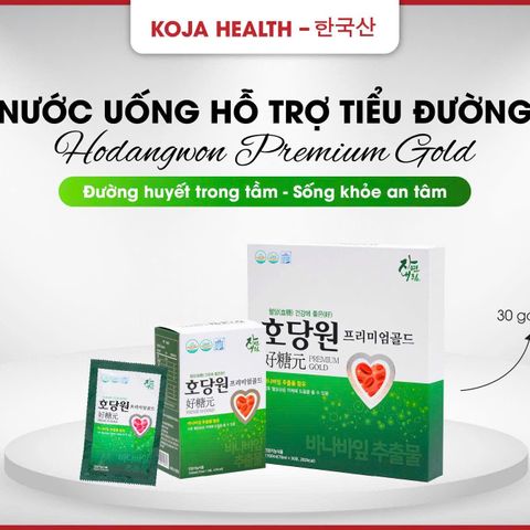 Nước Uống Hỗ Trợ Cải Thiện Đường Huyết Hodangwon Premium Gold - 30 Gói X 70ml - Tăng Cường Chuyển Hóa Glucose và Sức Khỏe Tổng Thể