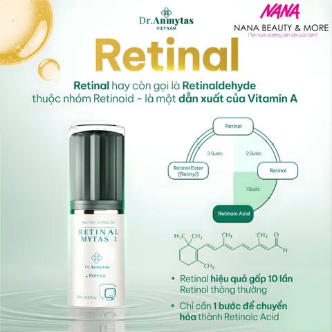 Serum Rè Ti Nan Mytas 1 - Phục Hồi & Tái Tạo Cấu Trúc Da Chống Lão Hóa 15ML - Giúp Da Sáng Khỏe và Trẻ Trung