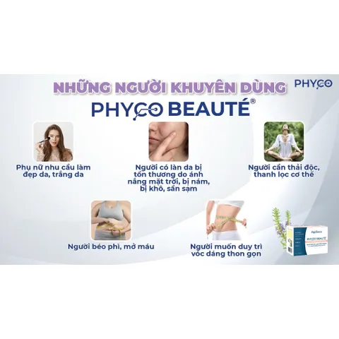 Phyco BeauTé chống gốc tự do có hại, làm đẹp da, trắng da, duy trì vóc dáng, hỗ trợ giảm cân - Pháp