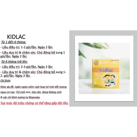 Men Vi Sinh Kidlac Hỗ Trợ Tiêu Hóa Cho Trẻ - 30 & 60 Gói, Giúp Cân Bằng Đường Ruột Tự Nhiên, Vitamin & Probiotic Cho Trẻ Nhỏ