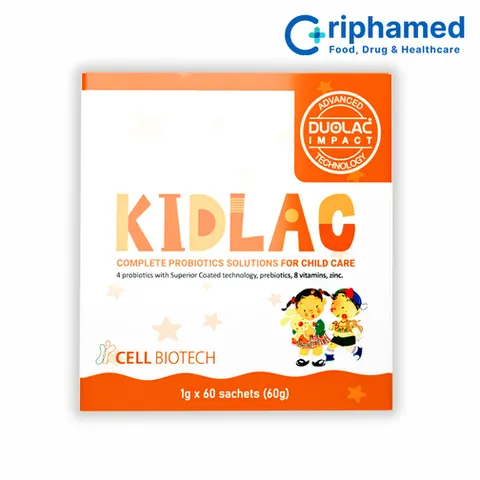 Men Vi Sinh Kidlac Hỗ Trợ Tiêu Hóa Cho Trẻ - 30 & 60 Gói, Giúp Cân Bằng Đường Ruột Tự Nhiên, Vitamin & Probiotic Cho Trẻ Nhỏ