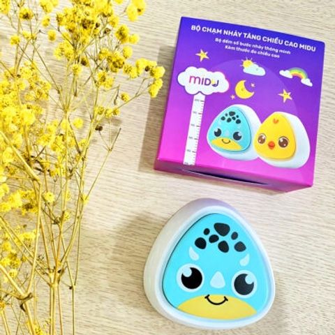 Bộ Chạm Nhảy Tăng Chiều Cao và Thước Đo Chiều Cao Decal Dán Tường Midu cho Trẻ Em - Phát Triển Chiều Cao Vượt Trội, Thể Dục Thú Vị