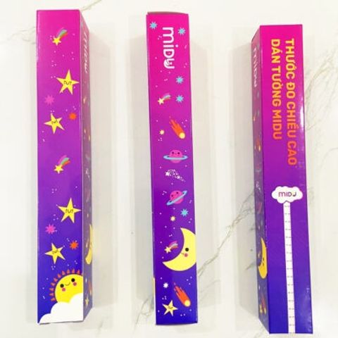 Bộ Chạm Nhảy Tăng Chiều Cao và Thước Đo Chiều Cao Decal Dán Tường Midu cho Trẻ Em - Phát Triển Chiều Cao Vượt Trội, Thể Dục Thú Vị