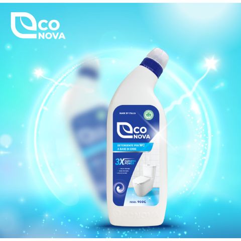 Nước Tẩy Rửa Nhà Vệ Sinh Econova Không Mùi Hóa Chất - Chai 0.9kg Xuất Xứ Ý - Dễ Dàng Làm Sạch Bồn Cầu và Sàn Gạch
