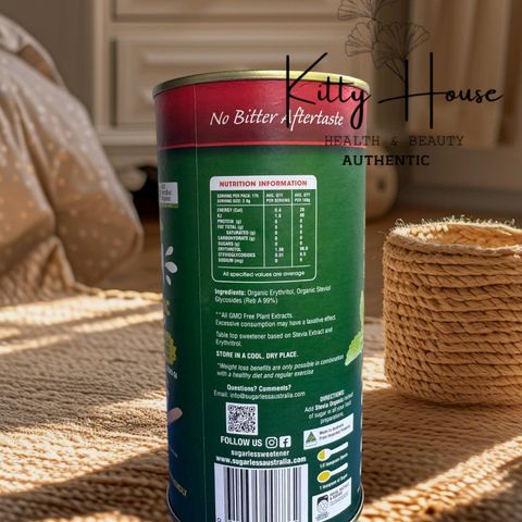 Đường cỏ ngọt hữu cơ Stevia 350g - Chất làm ngọt tự nhiên không đường, ít calo, phù hợp cho người ăn kiêng và kiểm soát đường