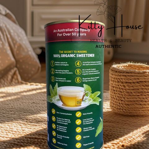 Đường cỏ ngọt hữu cơ Stevia 350g - Chất làm ngọt tự nhiên không đường, ít calo, phù hợp cho người ăn kiêng và kiểm soát đường