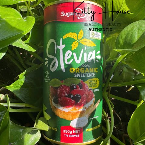 Đường cỏ ngọt hữu cơ Stevia 350g - Chất làm ngọt tự nhiên không đường, ít calo, phù hợp cho người ăn kiêng và kiểm soát đường