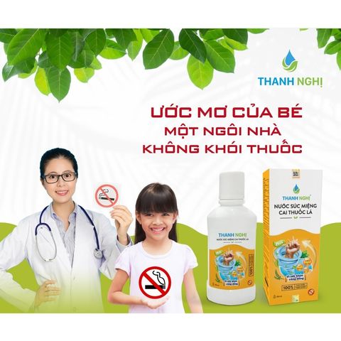 Nước Súc Miệng Cai Thuốc Lá Thanh Nghị 250ml - Giúp Thơm Miệng, Trắng Răng, Ức Chế Cảm Giác Thèm Thuốc An Toàn, Hiệu Quả