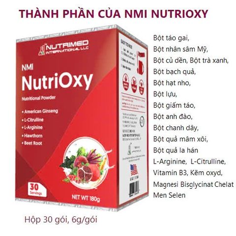 NMI Nutrioxy - Thực Phẩm Bổ Sung Tăng Hấp Thụ Oxy, Hỗ Trợ Ngừa Tai Biến & Tăng Cường Sức Khỏe Tế Bào Từ Mỹ