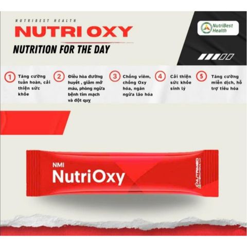 NMI Nutrioxy - Thực Phẩm Bổ Sung Tăng Hấp Thụ Oxy, Hỗ Trợ Ngừa Tai Biến & Tăng Cường Sức Khỏe Tế Bào Từ Mỹ