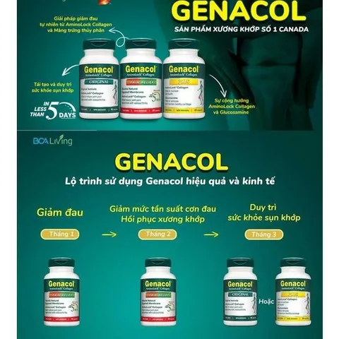 Viên Uống Xương Khớp Genacol - Giảm Đau, Tái Tạo Sụn Khớp, Bảo Vệ Khớp, Tăng Cường Linh Hoạt - 90 Viên Canada