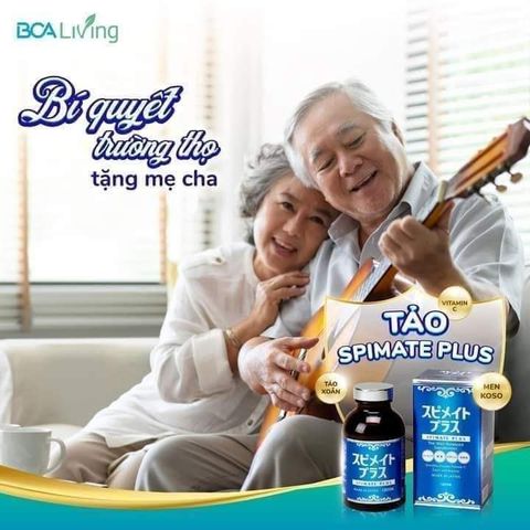 Viên uống Tảo Xoắn Spirulina Spimate Plus 1,200 viên - Hỗ trợ sức khỏe, tăng cường sức đề kháng từ Nhật Bản - Chính hãng