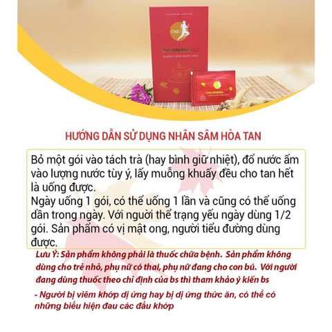 Nhân Sâm Hoà Tan CND GINSENG Red - Hỗ Trợ Bổ Thận Dương, Giảm Mệt Mỏi, Tăng Cường Sức Khỏe - 30 Gói Cao Khô Bột Nhân Sâm Canada