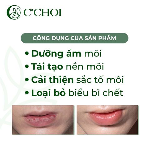 Son Dưỡng Saffron C’Choi - Tinh Dầu Hoa Nghệ Tây Giúp Môi Căng Mọng, Dưỡng Ẩm, Trị Thâm, An Toàn Cho Mọi Đối Tượng